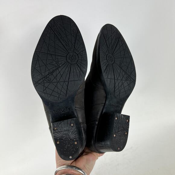 bussola Chelsea Boots Womens 6.5 Gray Suede Detailing Elastic Block-Heel Western - Picture 8 of 12